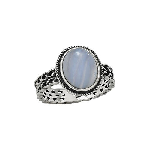 Blue Lace Agate Sterling Silver Ring – Nana Love Boutique